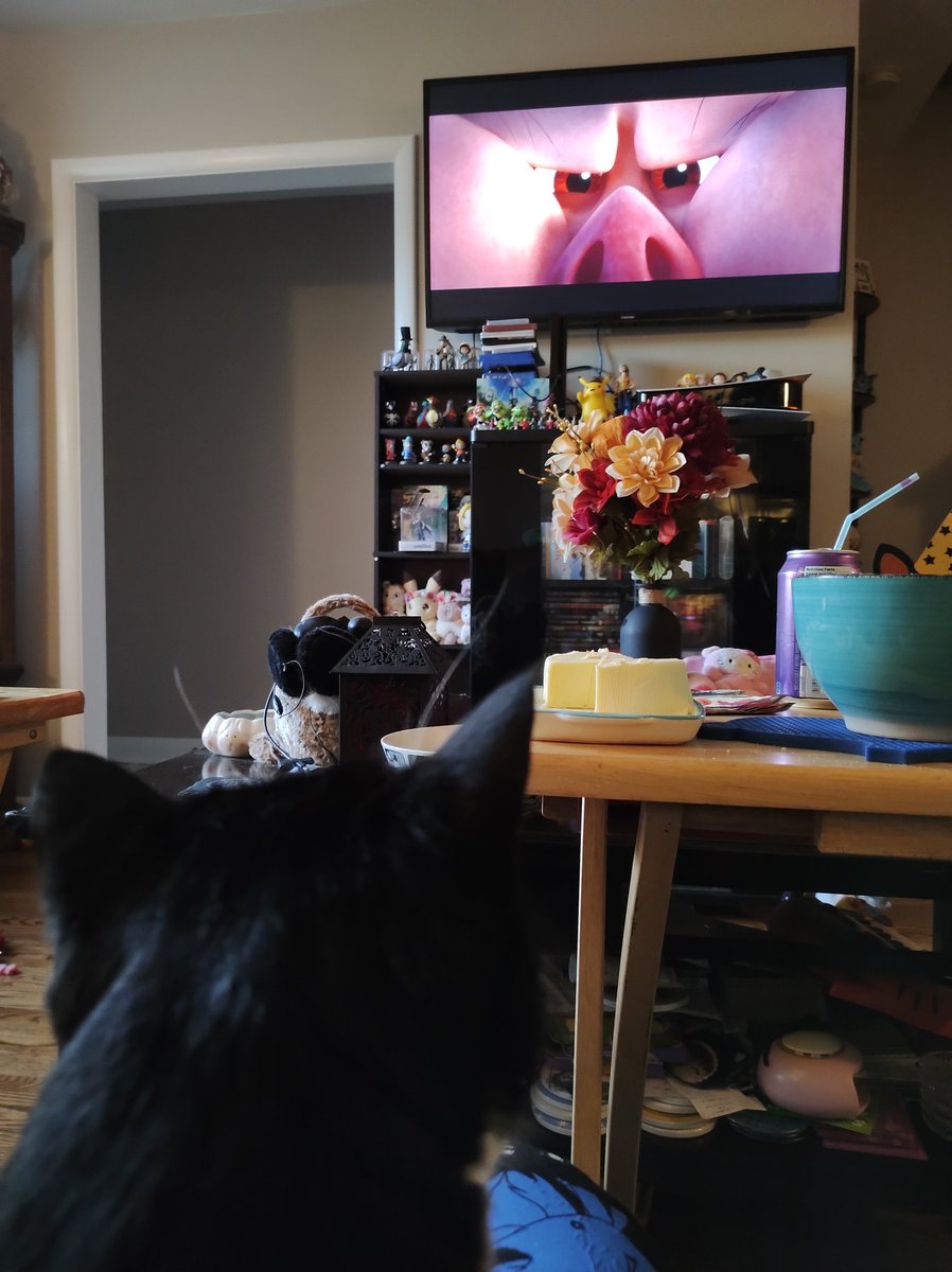 kisachan64's tweet photo. Oreo had to come over and console me after the super sad scene in DC league of super pets 😭😭😭 that movie had no business making me cry so hard. #justiceforace #DCLeagueOfSuperPets https://t.co/gIFA7yuku9