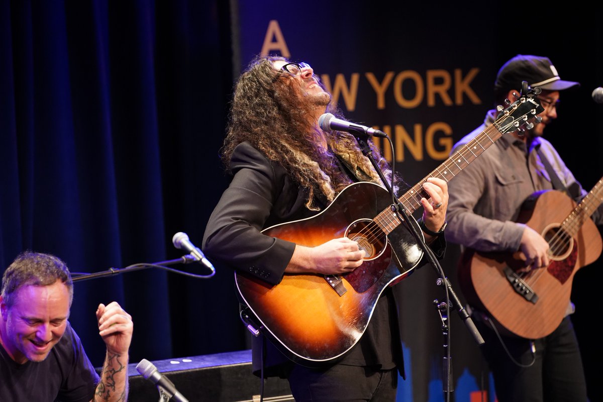 GRAMMYMuseum's tweet photo. Rocking all the way from #NYC. 🗽

@Coheed joined us this past weekend on the #EastCoast to talk about the band's twenty-year career and their latest album, "Vaxis II: A Window of the Waking Mind", followed by a rare acoustic set. 🎶 https://t.co/6tiq76XtTN