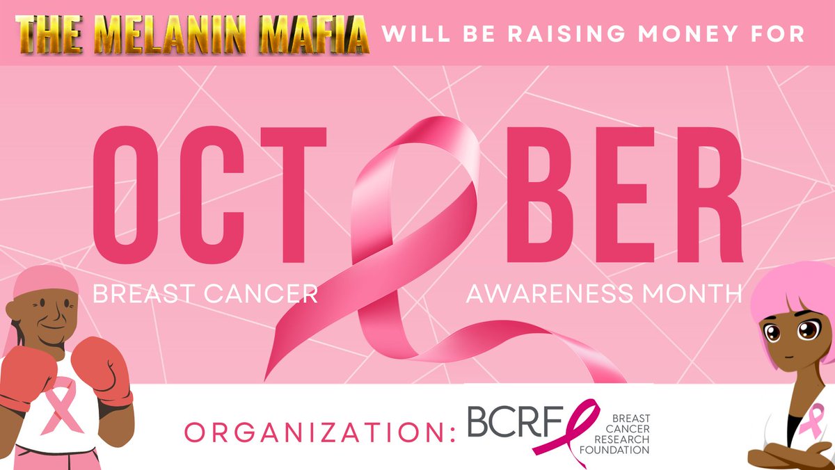 Since it's Breast Cancer Month, The Melanin Mafia Stream Team wanted to raise funds for @BCRFcure for their 'Paint Gaming Pink!' 2022 Campaign. We have a goal of $1000 for our first team charity! 💛Team Link: twitch.tv/team/themelani… 💛Charity Campaign: donate.tiltify.com/+the-melanin-m…