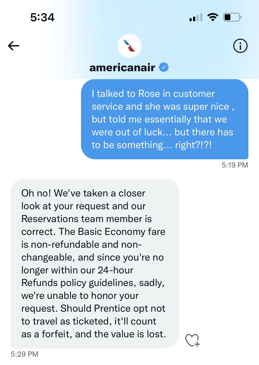 ChastityValvick's tweet photo. @jessellsworth @AmericanAir Welp…. Dang it. This is what happens the one time we stray from @Delta. This airline gods have spited me and this trip is now a no-go. Damnit, damnit. Just because I didn’t buy the $20 insurance. https://t.co/aGEWTrqoPL