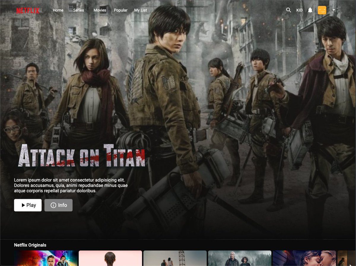 hdarioDev's tweet photo. I finally developed my Clone version of Netflix,
👨🏻💻 Tech Stack: Webpack, React JS, TypeScript, Style Components
🎃 Deploy in firebase: https://t.co/nY3A49Yyhz
🔐 Repository: https://t.co/Z1RYzipZwY
#React #StyleComponents #TypeScript #clon #Movies #Watch #tech #developer https://t.co/mQV8e5E3Jw