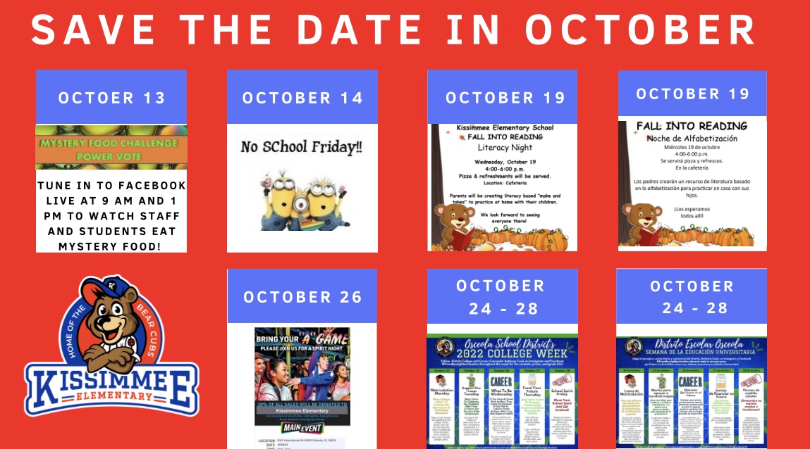 Save these October Dates, KMES FAM! We have a lot of AWESOME stuff coming up in the next few days!