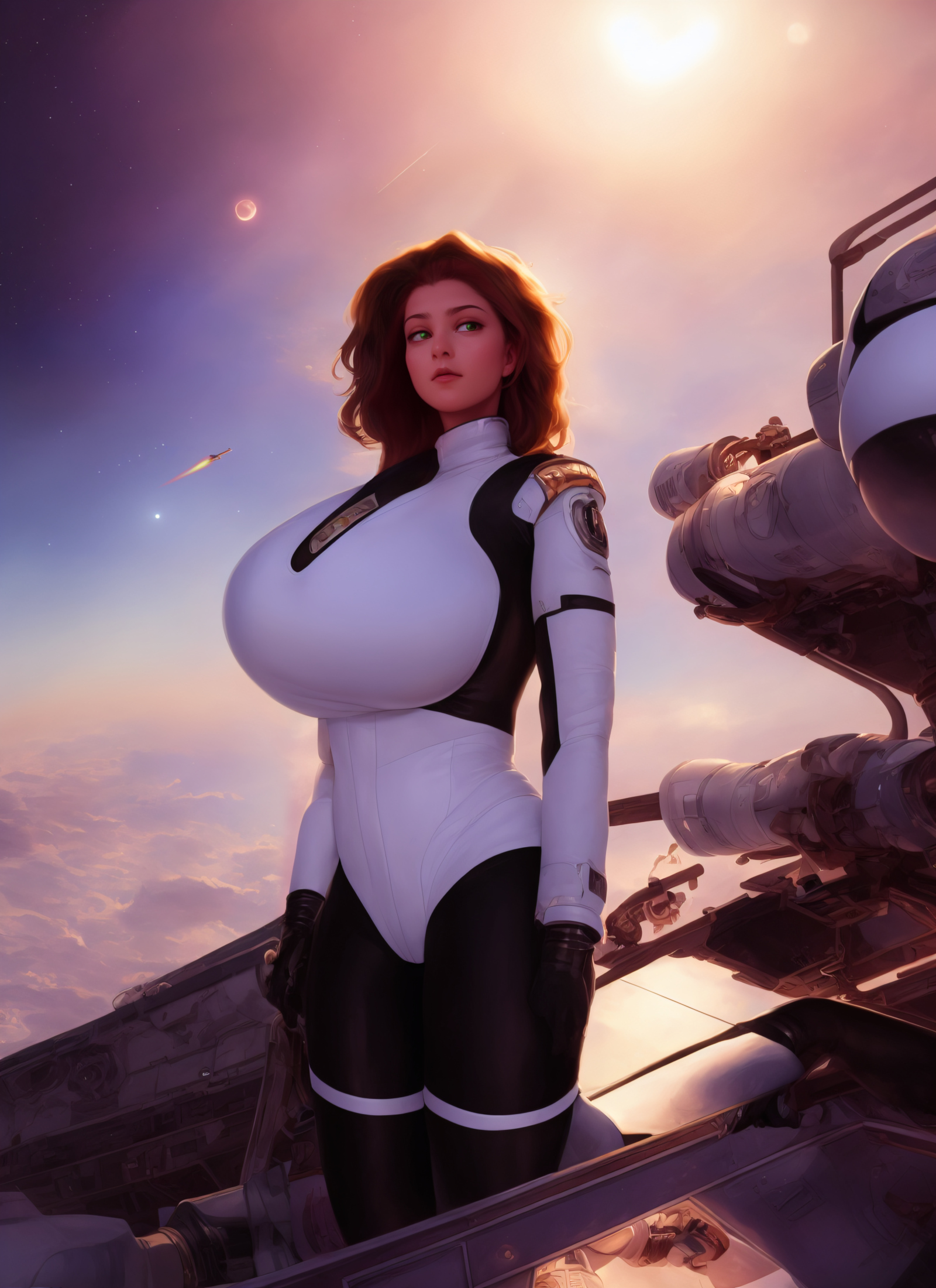 Eddit Eddict AI on X: Women in Space with Boobs that are Too Big