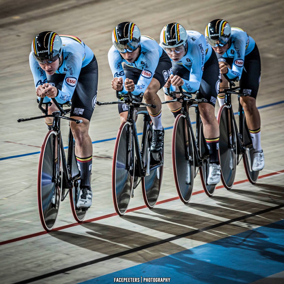 The__Racers's tweet photo. @spokedoke So the Scottish riders at the World Track Championships in Paris this week will have the Shell logo on their sleeves, just like the Belgian team have their rivals Esso (Exxon). Sad day for cycling when the planet is burning :-( https://t.co/KgfuDjWSnN