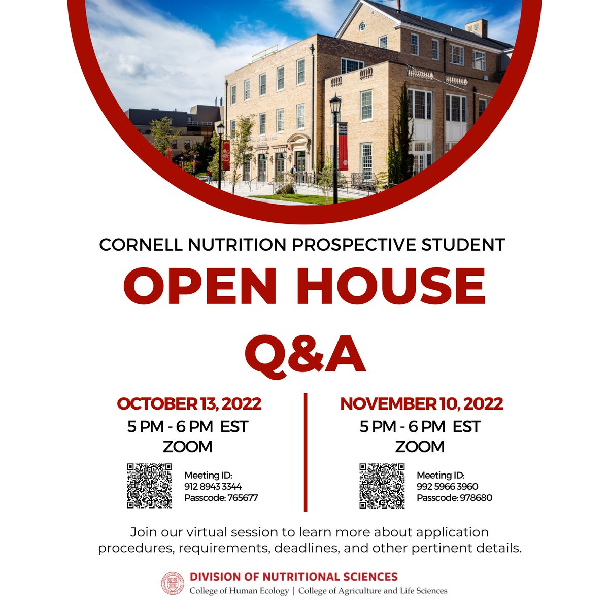 Cornell Nutrition Open House: human.cornell.edu/dns/academics/…