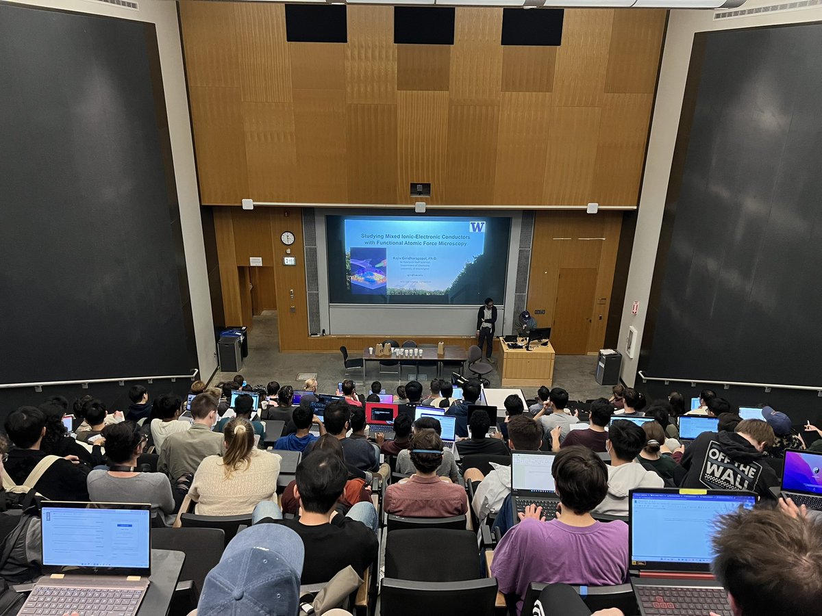 gingerlabUW's tweet photo. Our very own @rajgiri giving the @uw_mse seminar to a standing room only audience! https://t.co/Z0LqJWRyno