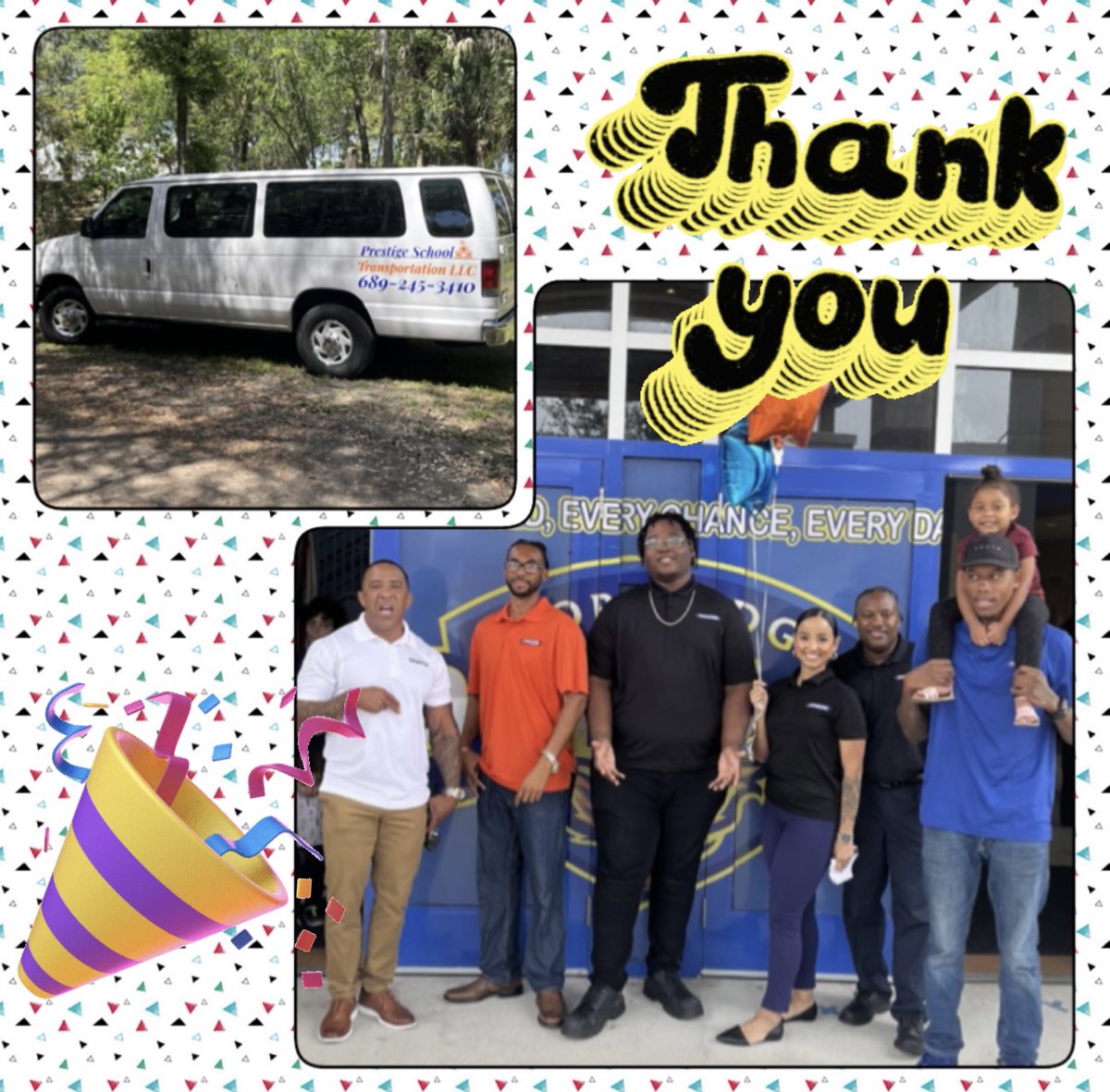 🤗 THANK YOU 🤗 to Prestige School Transportation, LLC, for being a valued business partner and teaming up with KMES this school year!