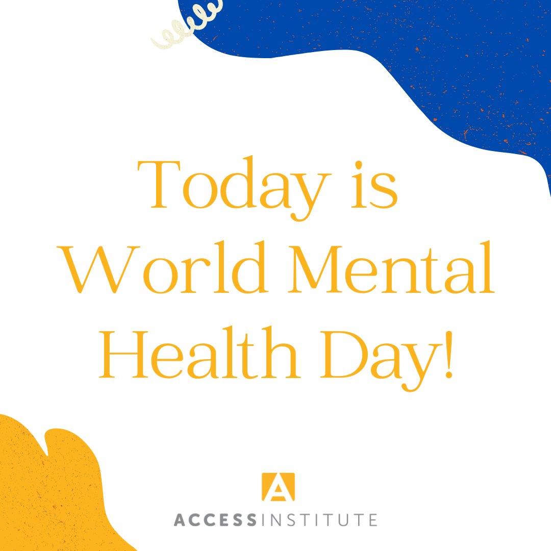 AccessInstSF's tweet photo. Today is World Mental Health Day! Those living w/ mental illnesses deserve support every single day out of the year and Access is committed to providing equitable and accessible mental health care to all – beyond just October 10th. https://t.co/fBxX74626i