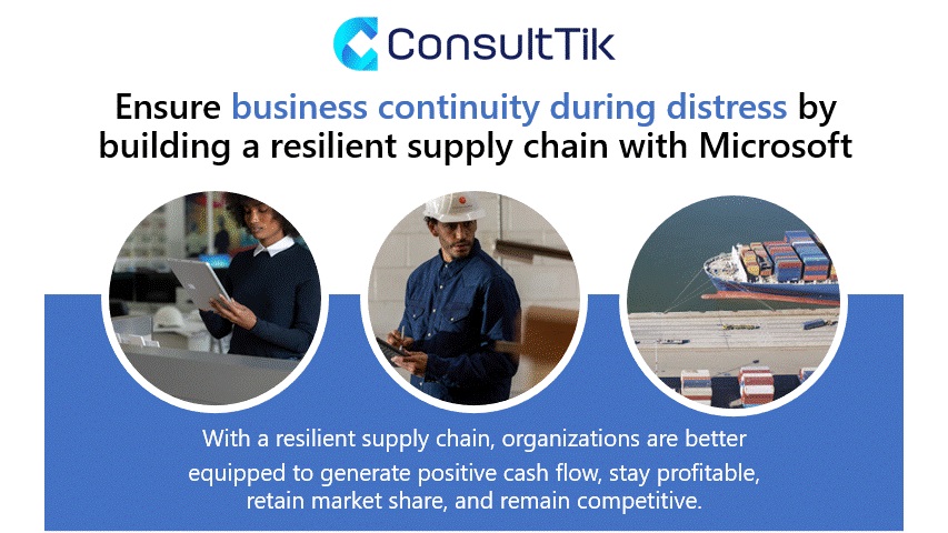 consulttik's tweet photo. 🚩FACT 🚩
Building a Resilient Supply Chain enables organizations to adapt to disruptions successfully. It ensures business continuity during distress. It provides them with end-to-end visibility of their supply chain
#supplychain #dynamics365 #microsoftdynamics365 #microsoft https://t.co/sxJ2ecPUDJ