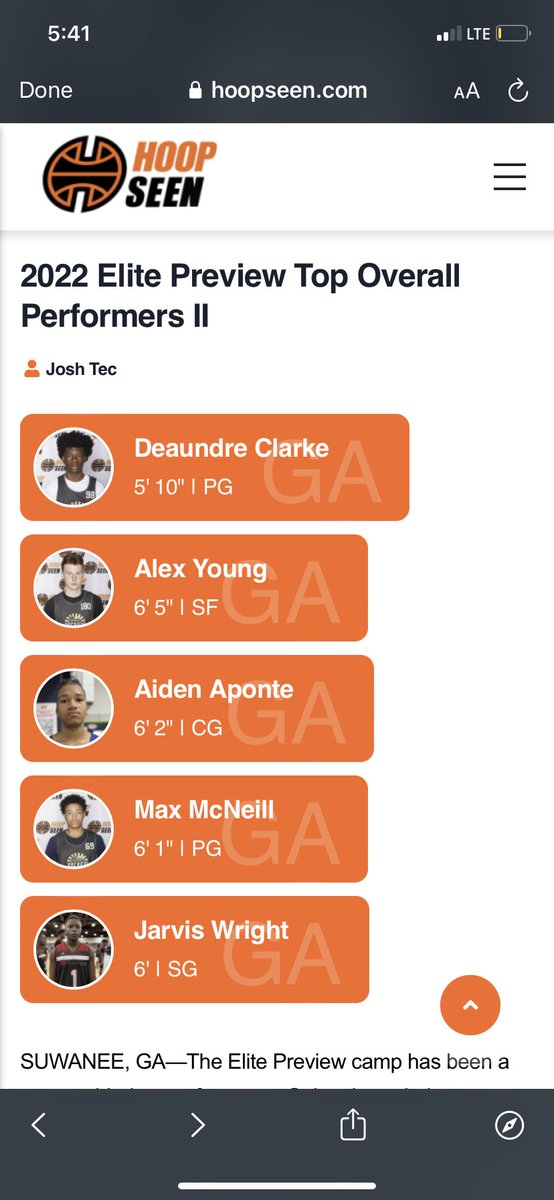 Great preview camp from <a href="/hoopseen/">HoopSeen</a>, and grateful for being one of the Top Overall Performers. Now offically ranked 37 in the 🍑 state and 9th out of all Small Forwards. <a href="/Bwoodsports/">Brookwood Athletics</a> <a href="/BHSBroncosHoops/">BrookwoodHoops</a> <a href="/NorcrossHeat/">Norcross Heat Hoops</a> <a href="/HoopSeenGA/">HoopSeen Georgia</a>