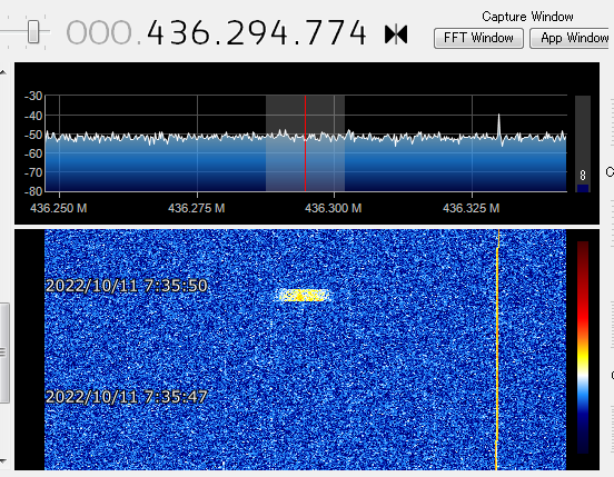 JA0CAW's tweet photo. GM ALL RAMSAT 22:31 UTC 9K6 Telemetry ่ฆใใใใใณใผใใงใใใ๐๐๐ over Japan #ramsat #cubesats https://t.co/mSM4b3xHpa