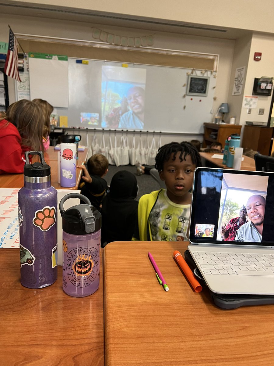 MrsMack4TCE's tweet photo. We got to experience a memory that will last a lifetime. FaceTimed w/ @ejpatton to see all the animals near the camp, learn some Swahili, ask questions to the guide, and a Warrior of the Maasai tribe! 🦁🐆🐘🦒🇹🇿 #TCEcardinals  #SerengetiNationalPark #Tanzania #HSEngaged https://t.co/RzawdfzLc6