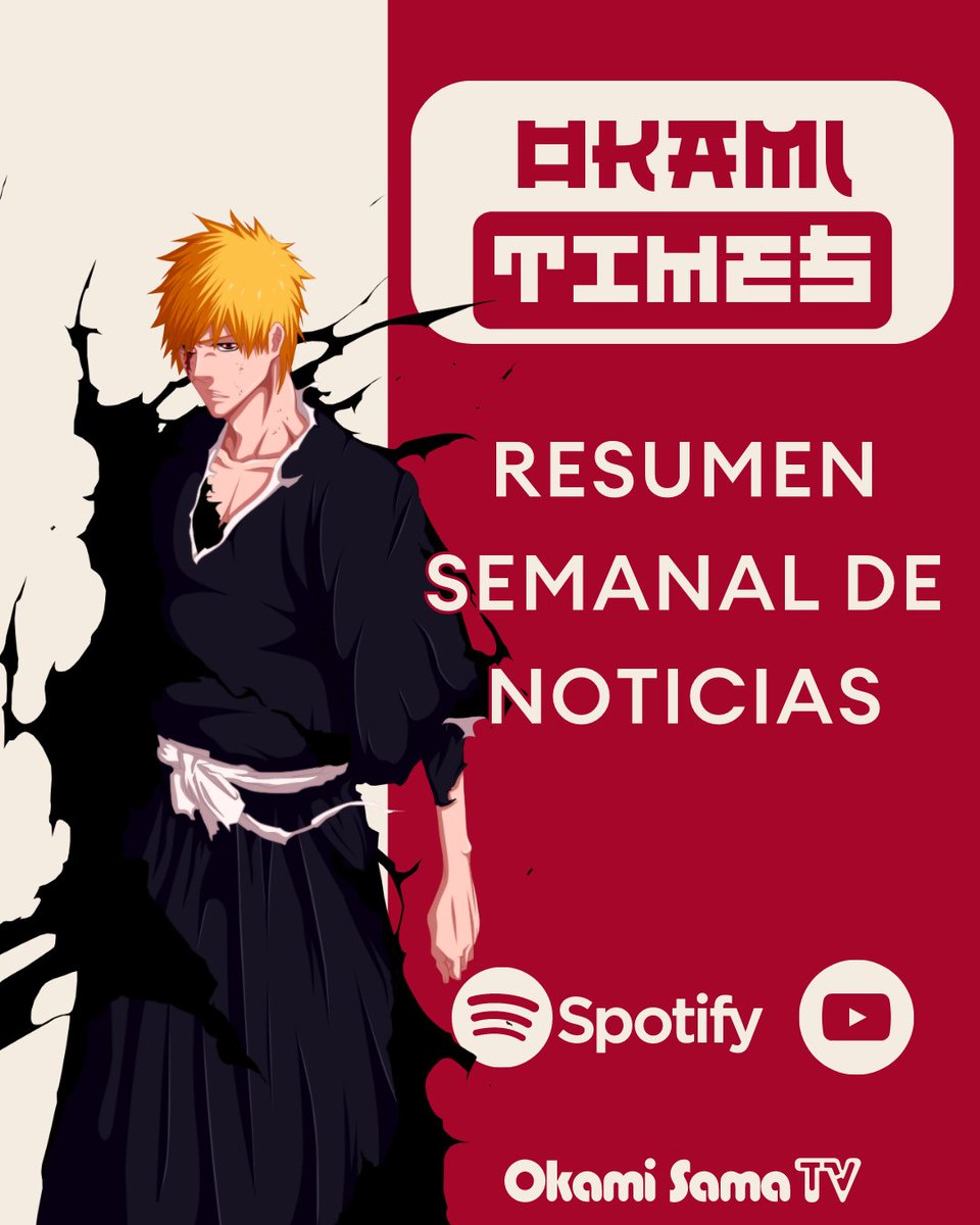 OkamiSamaTV's tweet photo. Empezamos una nueva semana, y con ella llega el resumen semanal de noticias anime manga, solo aqui por #OkamiTimes ❤️🐺
 
#noticias #podcast #Spotify

Spotify: https://t.co/HhJOQ2gmmd https://t.co/9qWRIUAKXr