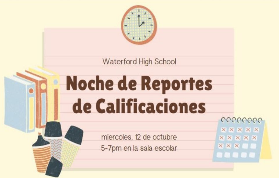 Join us this Wednesday for Report Card Night in our Auditorium from 5-7pm! This is an opportunity to talk to your child's teacher about how to continue to support your child.