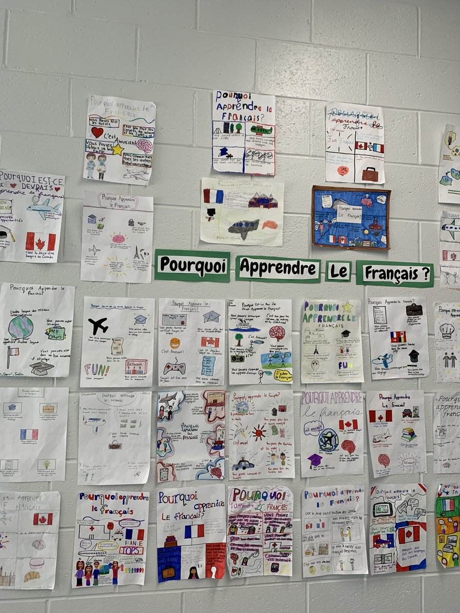 The grade 6, 7 and 8s have been learning to understand: Pourquoi Apprendre le Français ? They have been promoting French learning throughout the school and why French is important. Excellent effort les élèves ! <a href="/DCDSBFSL/">DCDSB FSL</a> <a href="/StLukeWhitby/">St. Luke Whitby</a> #FrenchisFun