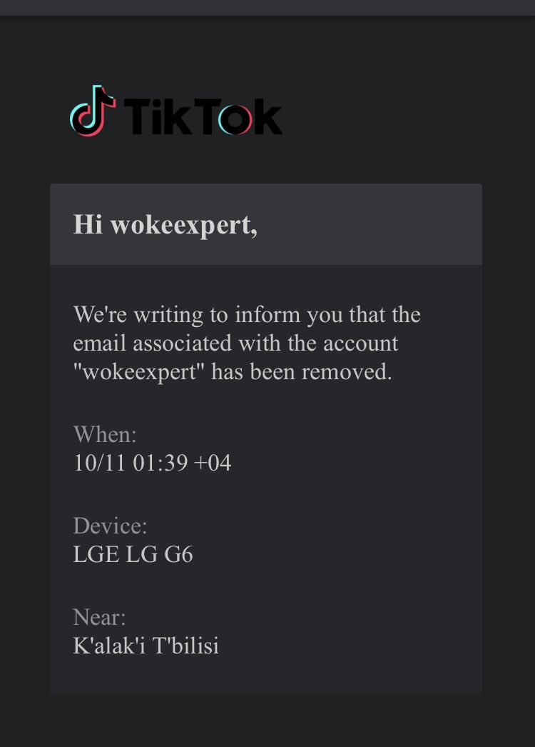 wokeexpert's tweet photo. @tiktok_sa please assist me, someone removed my email and changed my password. I can’t log on my account. https://t.co/C61rfyb6Br