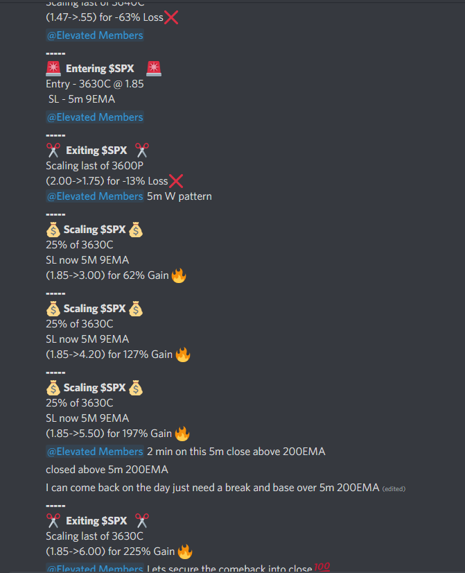 Elevated_Trades's tweet photo. 4/8 Today ✅

Didn't Trade last Friday or Thursday ↔️

Choppy start to the week after not trading for a few days 📉📈

Clutched up going into power hour and ran the calls up to the 5m 200EMA on $ES 💸

End-of-day scalps made green real quick on the day. The power of $SPX close 💰 https://t.co/8qBqVIe3qw