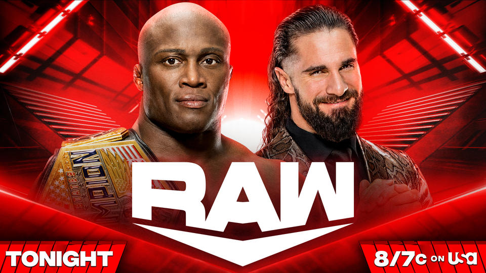 SuperWrestling_'s tweet photo. The Season Premiere Of #MondayNightRAW Live Tonight Only On @USA_Network!! #RAWLive #WWERaw
#USTitle Match: @fightbobby (c) vs @WWERollins https://t.co/aBh93Mkyz1