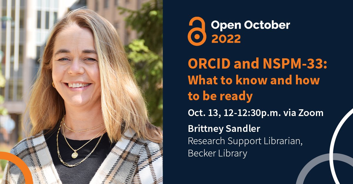 BeckerLibrary's tweet photo. It's #OpenOctober with @WUSTLlibraries! Join us for information sessions and engaging talks about #opendata #openscience #openaccess https://t.co/e9SU27SBOM