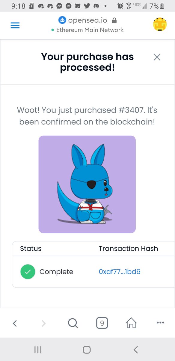 10XBundlez's tweet photo. @RowdyRoosNFT I'm just hoping I can get another for my lost roo. If you check the tracking on the block chain you can see its been stolen. I have a photo from one of the white hackers to retrieve but wasn't willing to risk spending more money https://t.co/zyvkUD5xvM