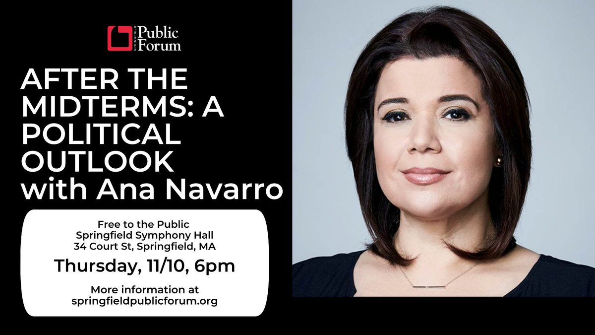 Our 2022-2023 Speaker Series continues with GOP Strategist, Commentator on Telemundo and CNN, and Co-host of "The View" Ana Navarro!