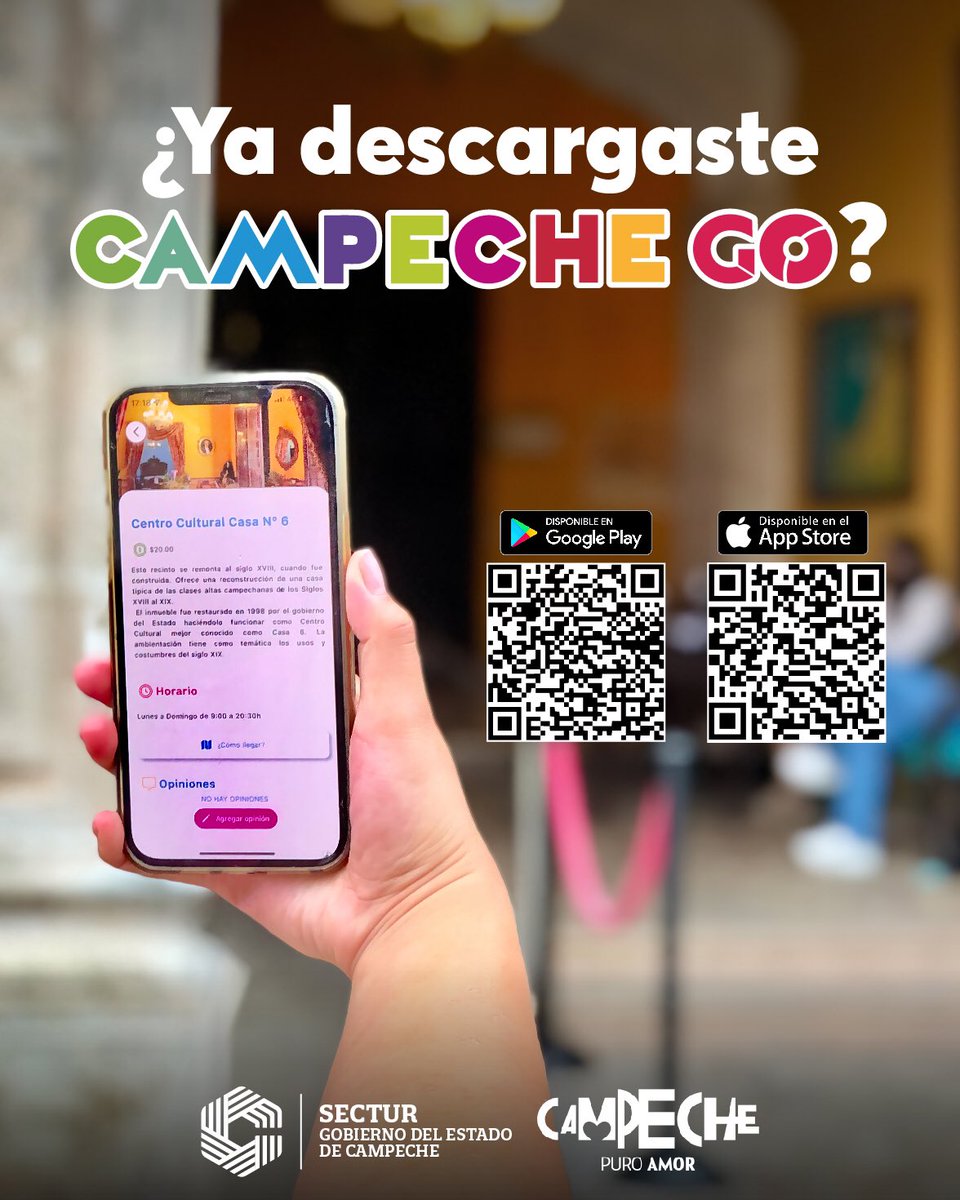 MauricioArceoMx's tweet photo. Les invito a descargar #CampecheGo, donde pueden encontrar toda la información turística, así como los eventos que se llevan a cabo en todo nuestro estado. 

Nuestra App está disponible para iOS y Android. https://t.co/Jv6qtxr6lN