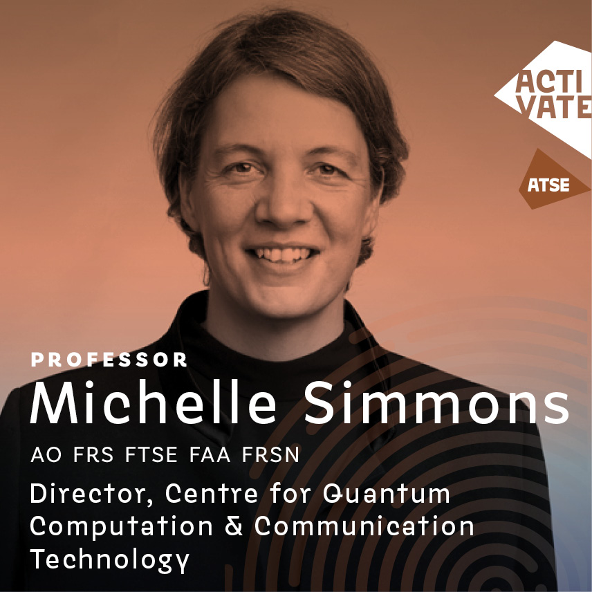 silicon_quantum's tweet photo. SQC's own #michellesimmons is speaking at the #ATSEACTIVATE 2022 STEM Symposium on Thurs 27 Oct. ACTIVATE is a first-of-its-kind event to help Australia face post-pandemic challenges and prepare us for a tech-powered, human-driven future! #quantumcomputing #innovation https://t.co/ST5CPSgQfh