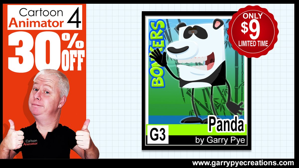 PyeGarry's tweet photo. New #Bonkers #Panda by #GarryPye for #CartoonAnimator available now at https://t.co/PF4mfDbDqs

##CTA #2DAnimation https://t.co/x3vn7m93Zn