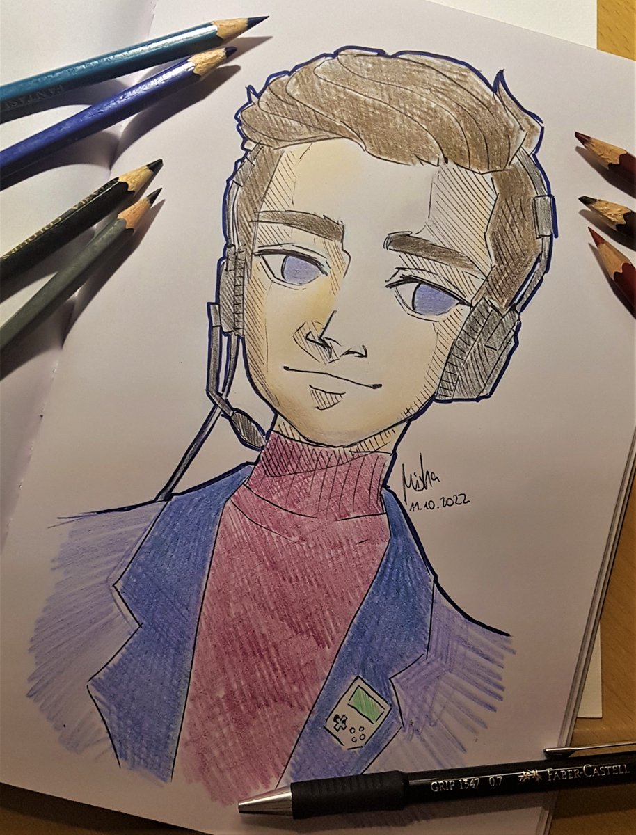 miisha_505's tweet photo. it's the middle of the night here, I'm watching Worlds (who needs sleep anyway) and drawing a bit. Made this really quick sketch of @ChroniclerCasts.
Hope you like it anyway!

I will try to make some better drawings of casters and analysts in the next couple of days (: https://t.co/f3r8WG11ja