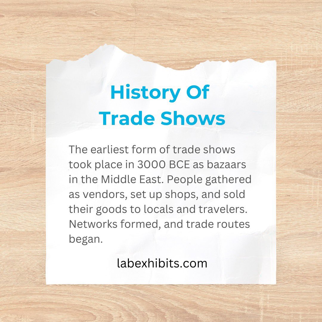 ExhibitsLab's tweet photo. Last month in our September newsletter we talked about the #HistoryofTradeshows! Be sure to sign up for our newsletter to stay up to date on all the latest industry topics. https://t.co/JDmQJD2oTH