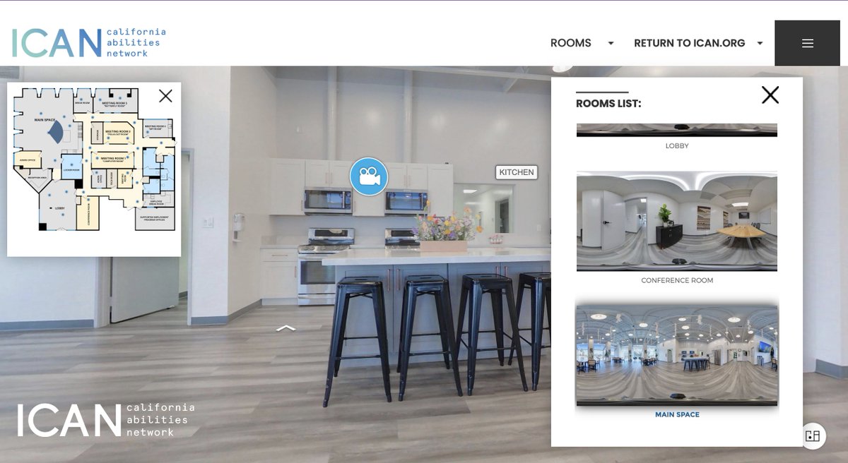 walkthroughpro's tweet photo. So proud of this interactive experience allowing a full walkthrough of @icanla. If you don't know this amazing organization, check out videos photos and info boxes galore. #Video #360 #drone https://t.co/t7aXzNr5To https://t.co/ph449QY3X7