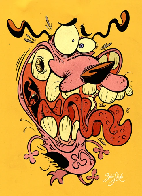 "Stupid dog!" "Courage the Cowardly Dog" by   