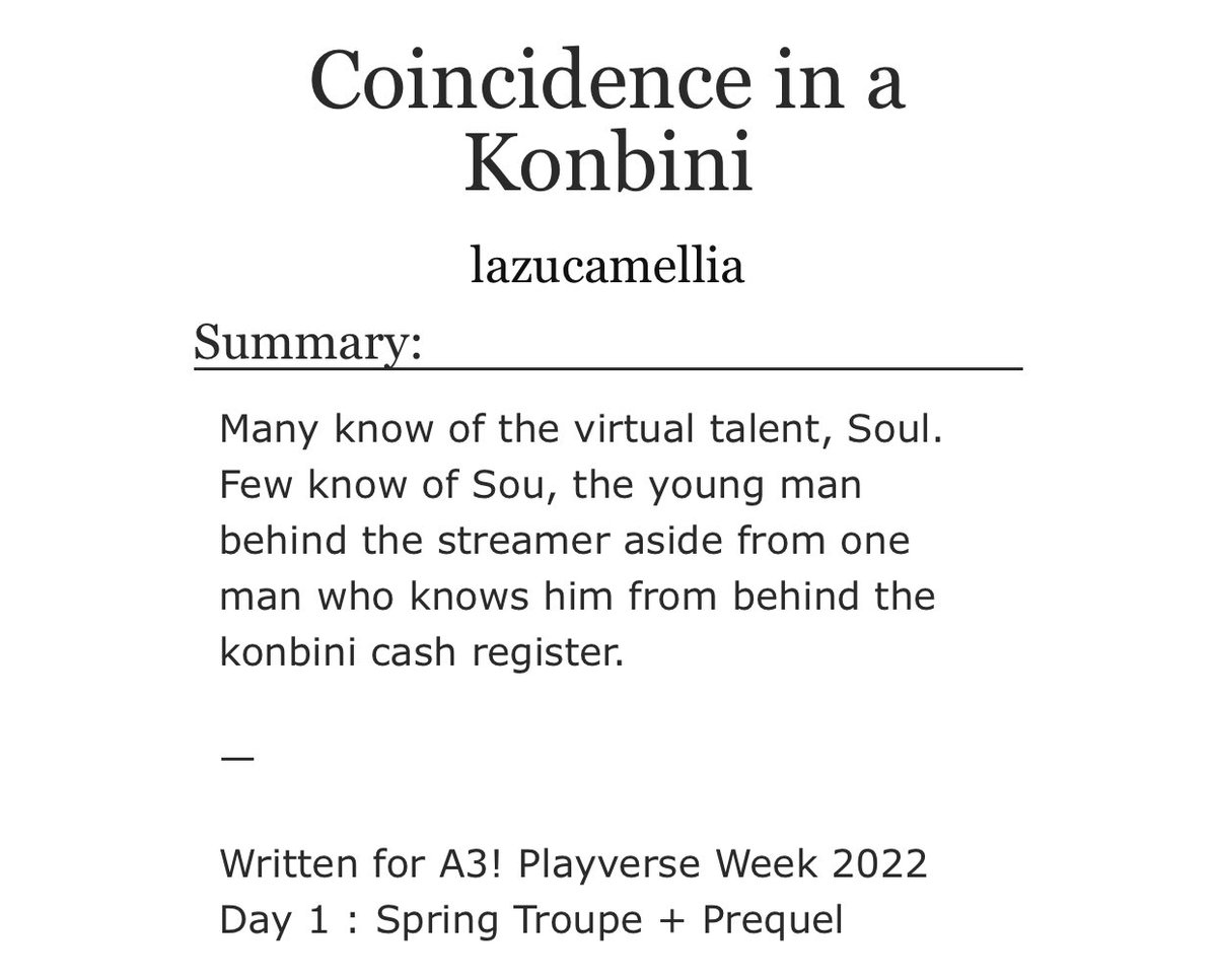 bluetimefiction's tweet photo. falls on the floor im not late lets go
enjoy some ssrfami soul and uryuu lore i wrote on campus in like an hour help
https://t.co/CRG5jHODFr
#PlayverseWeek2022 https://t.co/orcVOZBZqf