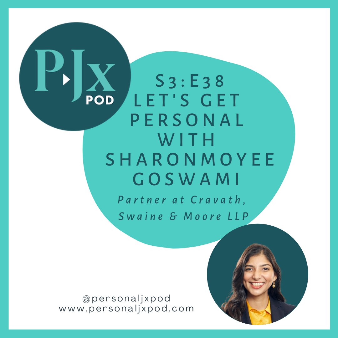 Sharonmoyee Goswami (🧡<a href="/PUTIGERS/">Princeton Tigers</a> '09 💜<a href="/nyulaw/">NYU Law</a> '12) is a partner at <a href="/Cravath/">Cravath</a> and our guest for Ep 38! Have you ever wondered about the journey to partnership at a premier US law firm? Sharonmoyee discusses this &amp; more on today's episode. 🎧Listen here: …l-jurisdiction-podcast.simplecast.com/episodes/lets-…