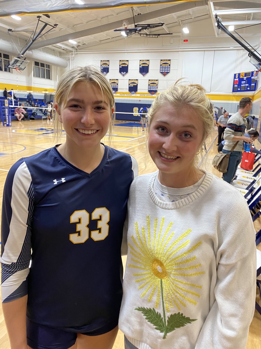 Had fun cheering on the 🏐 Warriors to victory tonight with this Sanford alum. #WarriorForever ⁦<a href="/1stellaanderson/">Stella Anderson</a>⁩