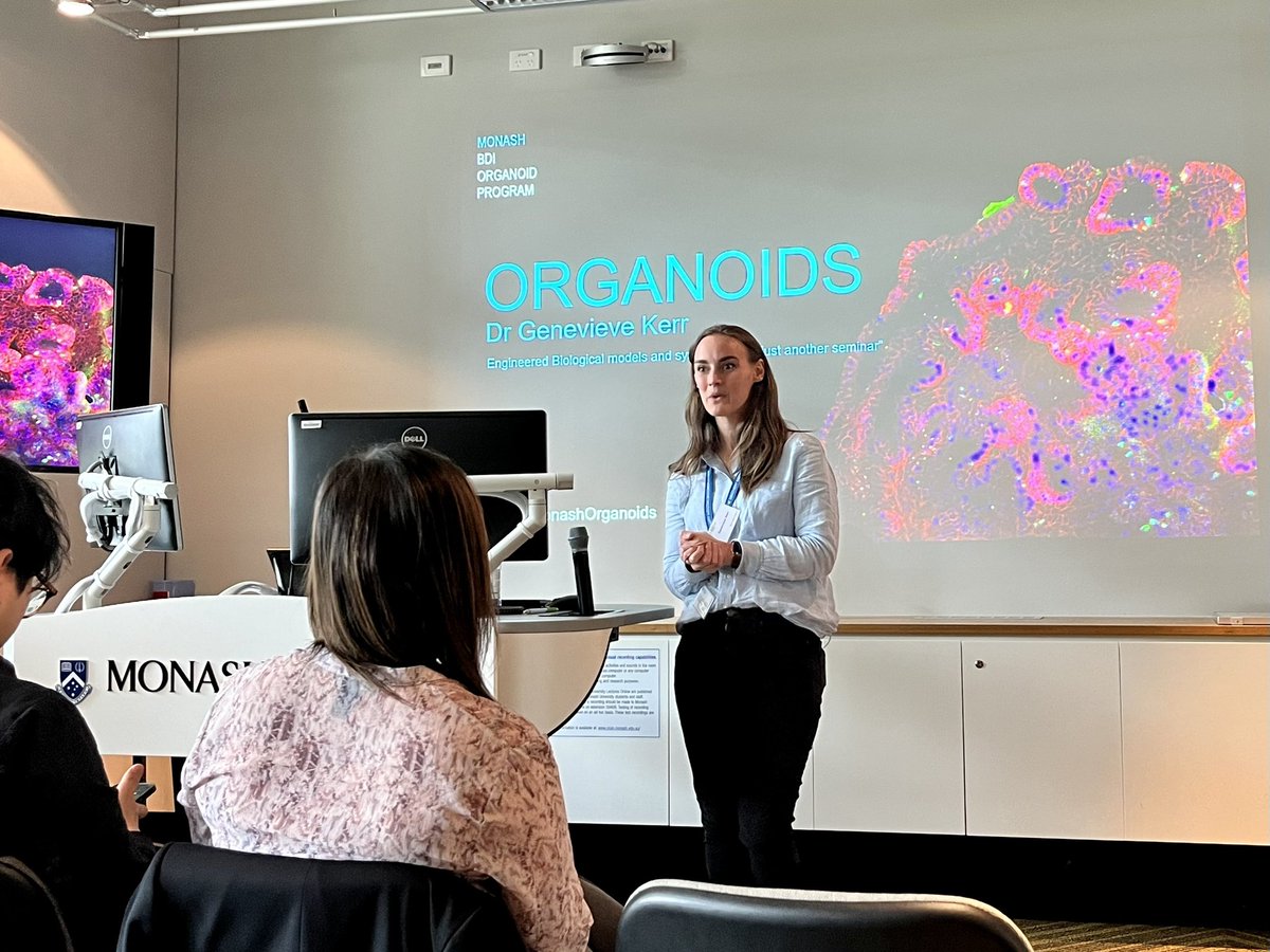 Day 2 of #NotJustAnotherSeminar begins with a focus on organoids and a great intro to the topic, methods and Monash capabilities by Gen from <a href="/MonashOrganoids/">Monash BDI Organoid Program</a>