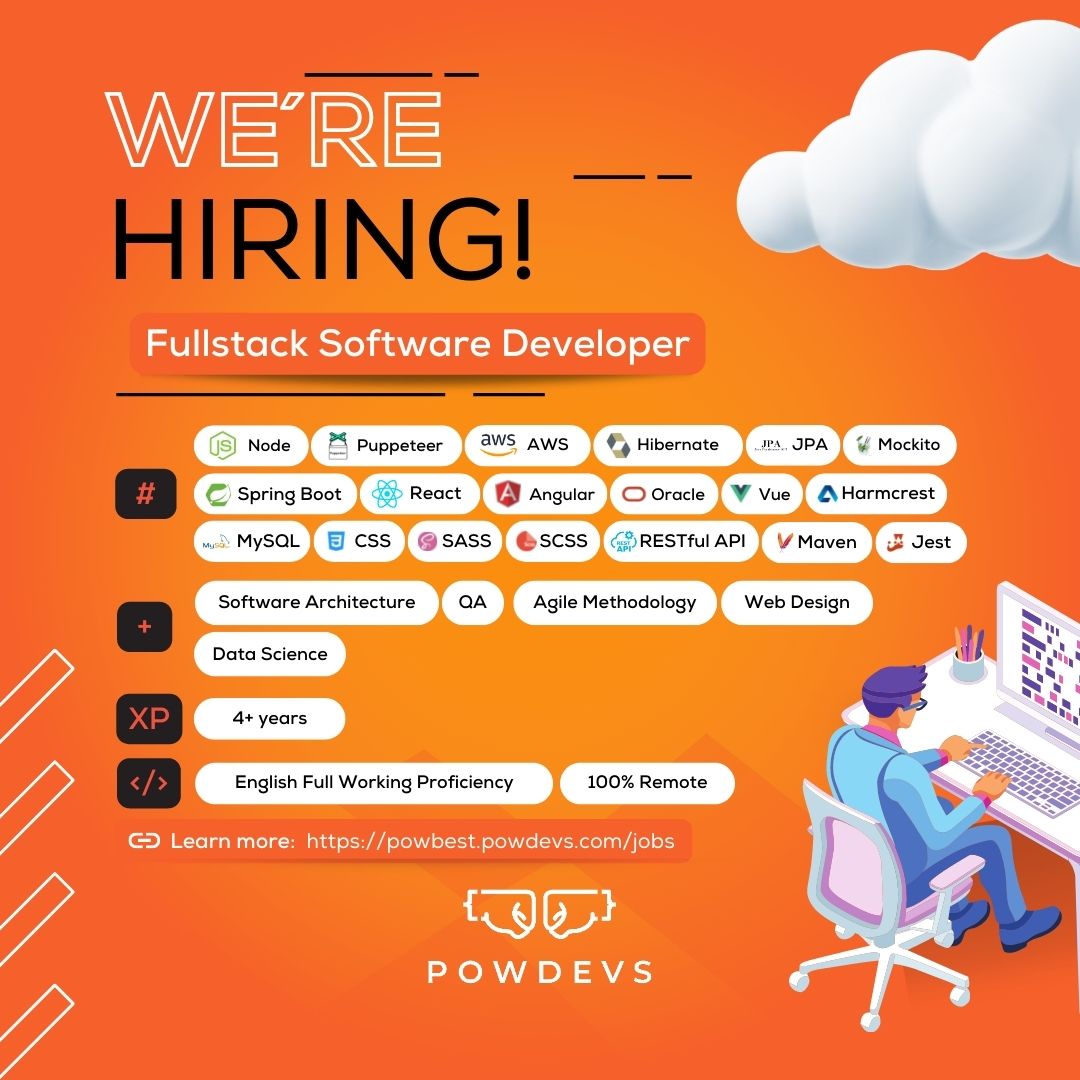powdevs's tweet image. We&apos;re #HIRING ‼️ Join our world-class #LatinAmericanTalent team and get access to global rate wages 🤜🤛

Check which is best for you and let us know if you&apos;re interested! 😉

#developer #frontend #backend #engineer #coding #software #technology #remotejobs #PowDevs