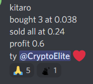 kantolabs's tweet photo. Kanto Labs Wins for this week 🫡

💿50 WL spots for Probably A Label 💿
Peak Price 0.22 = Total Group Profit 11 ETH 💰

📢Kitaro: Called at 0.038 > Peak 0.55
📢Poobs: Called at 0.034 > Peak 0.12
📢Tomo: Called at 0.008 > Peak 0.06

Don't sleep on @KantoLabs &amp; @Crypto_Elite1 🤫 https://t.co/fFeQtk0LPA