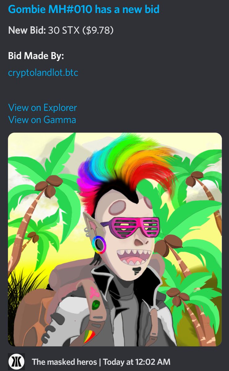 NLandCool's tweet photo. Start bid 30 $STX Gombie MH#010
Link:
https://t.co/nlffzMbF7N

#heromask #gammanft #stxnft #stacknft #btc #trygamma #auctions #NFTs https://t.co/3691vIrHmA