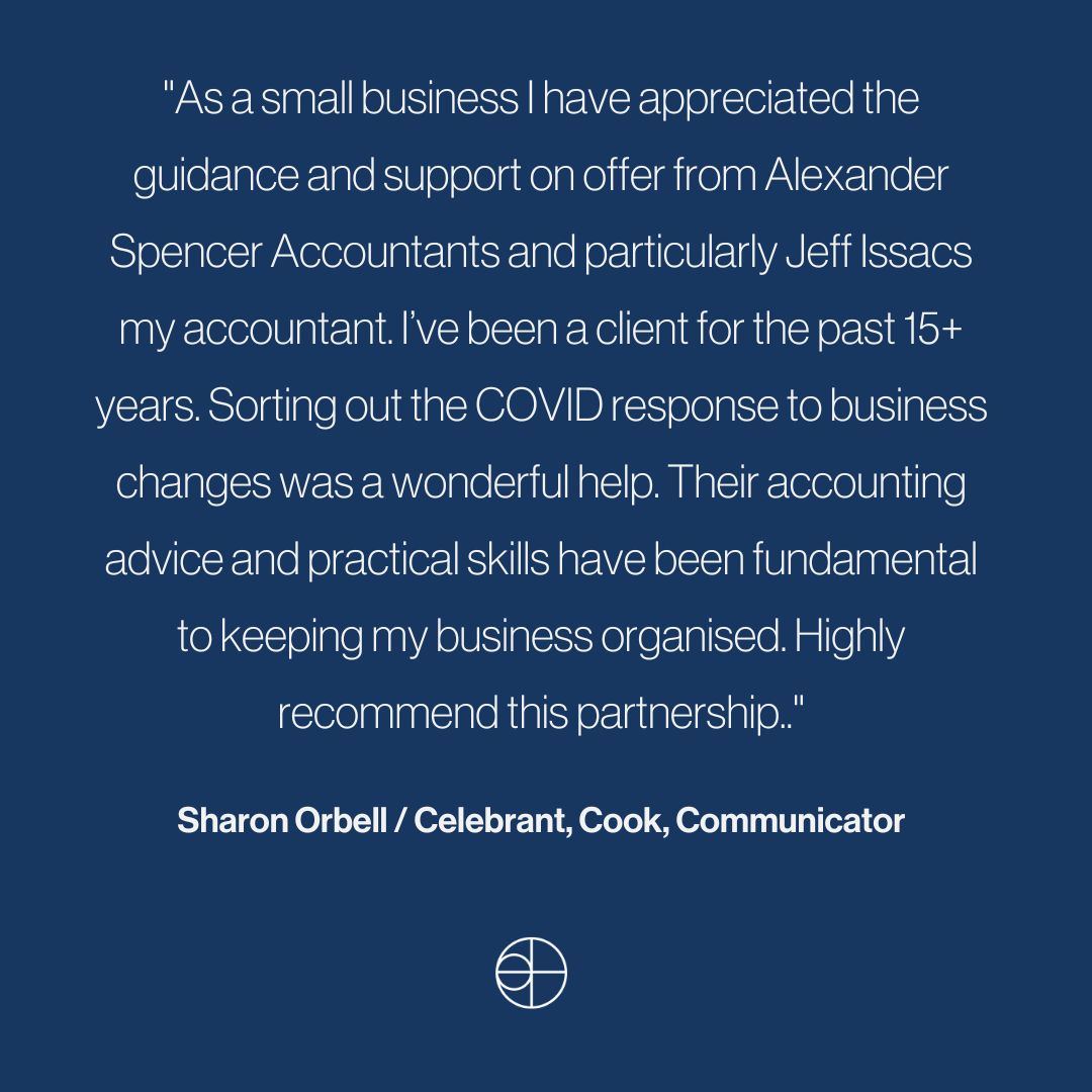 AlexSpencerCPA's tweet photo. We love hearing feedback from our clients.

Thanks Sharon! It's definitely heartwarming to know that we're able to assist in keeping our client's business affairs organised.

We’d love to hear from you. Click on the link to have your say! https://t.co/SWGIPydICz https://t.co/8tEfG9hmTS