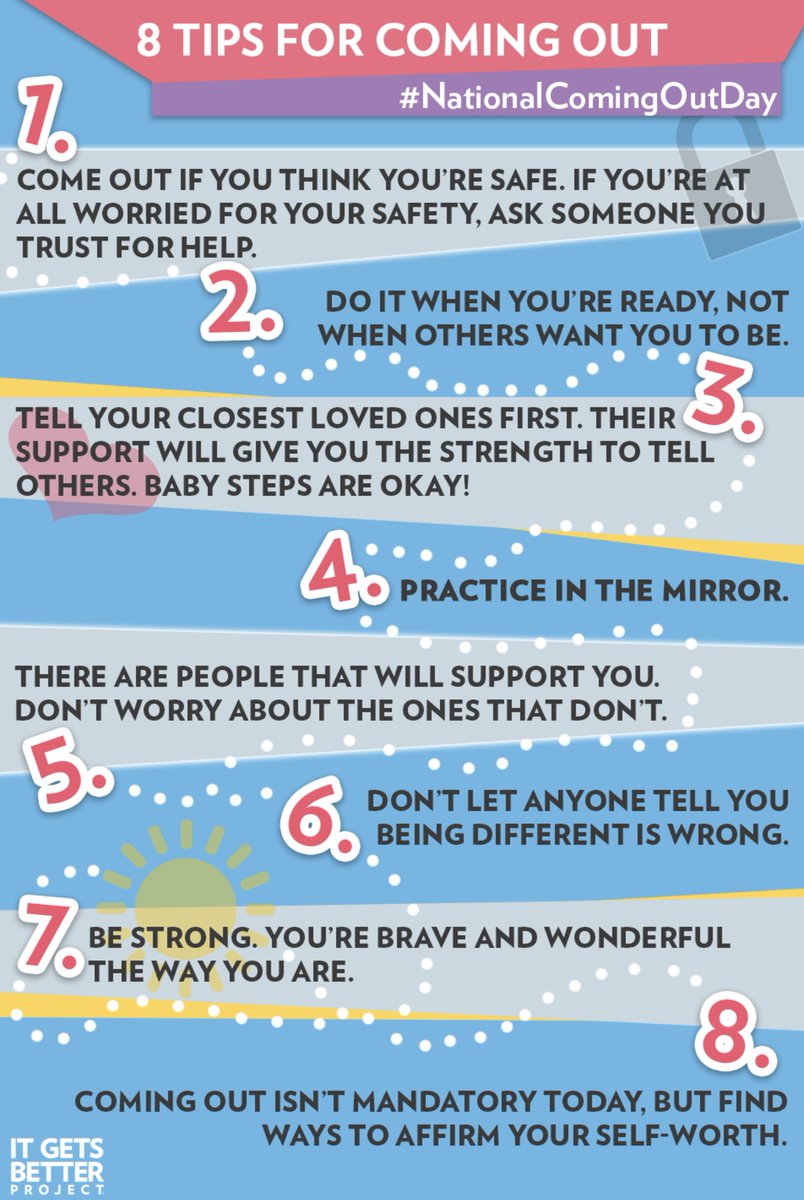 YourEDIDude's tweet photo. It’s #NationalComingOutDay.
LGBT+ people have the right to be themselves. #BeingYou #BeingTrue #BeingHappy
Let’s pledge to #Champion & #Celebrate our wonderfully diverse friends, colleagues & our wider society. #LoveIsLove
Hopefully some helpful tips on coming out below 👇🏽 https://t.co/AFMYJj7INV