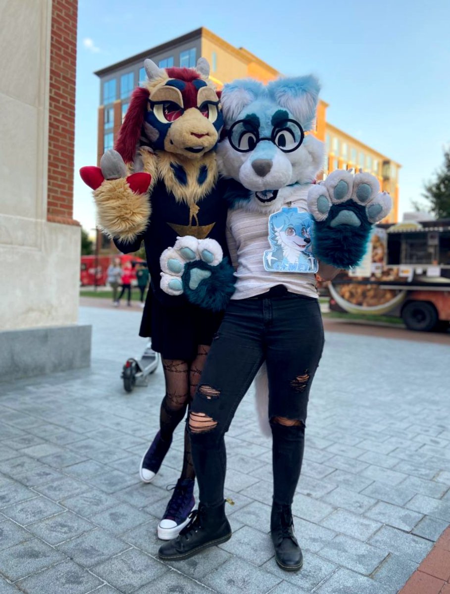 BalticBerlin's tweet photo. Had a BLAST at the fur walk 🥰

🟦🐶: @14pup_ wearing @Magicalarco's Comet 
📷: @AcedInSpace https://t.co/57WlWgK7yl