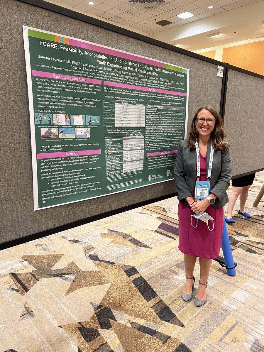 Dartmouth Pediatrics Department (@dartmouthpeds) on Twitter photo More innovative work on caring for young patients experiencing mental health boarding presented <a href="/AAPexperience/">AAP National Conference & Exhibition</a> by <a href="/PediDrHouse/">Samantha House</a> for the whole team @chadkids #AAP2022 More innovative work on caring for young patients experiencing mental health boarding presented <a href="/AAPexperience/">AAP National Conference & Exhibition</a> by <a href="/PediDrHouse/">Samantha House</a> for the whole team @chadkids #AAP2022