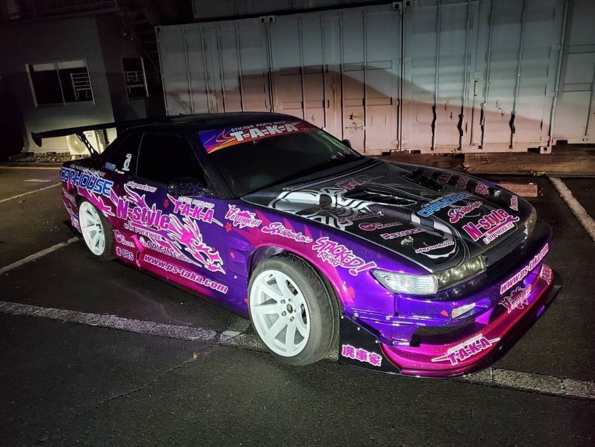 N-Style 中村直樹 夜の名阪スポーツランドにて撮影 S13シルビア