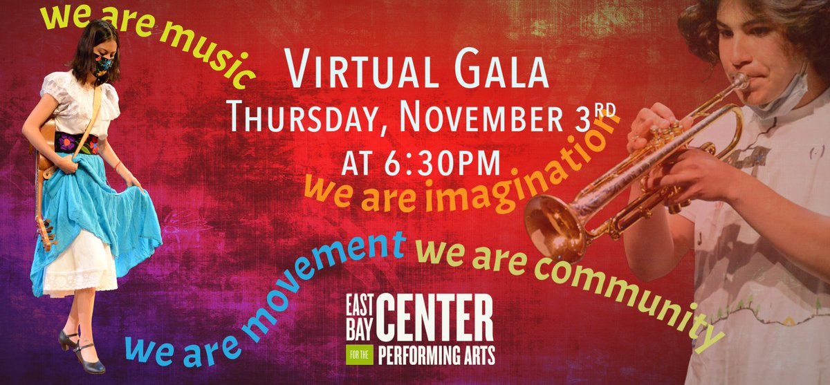 This is a special moment in the life of the Center, and we invite you to join us for our annual Fall Gala as we celebrate our young artists and their journeys. Join us at eastbaycenter.org/gala