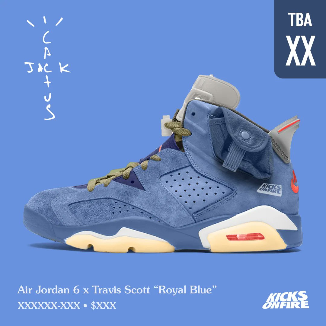 blue jordan 6 travis scott