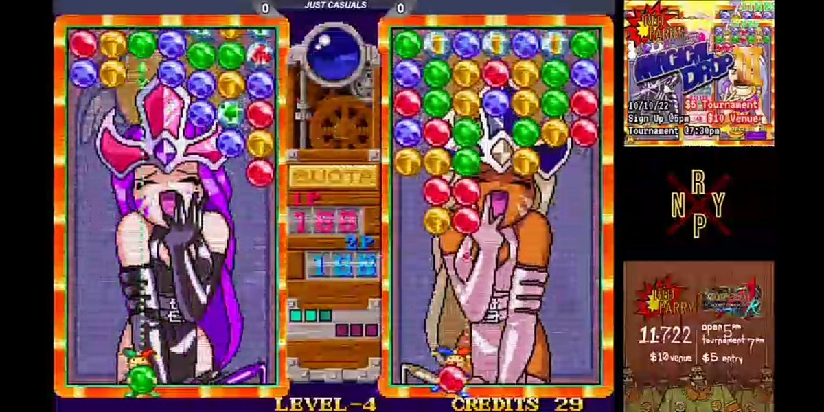 redparrynyc's tweet photo. Magical Drop III tournament tonight! Now streaming casuals. Tournament starting soon!
https://t.co/RSgzQIWCgN
#magdrop #magicaldrop #neogeo https://t.co/6P0wCb6ldE
