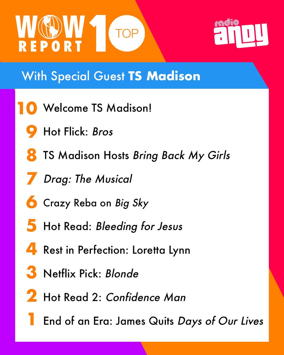 WorldOfWonder's tweet photo. Full #TheWOWReport episode available now on the @worldofwonder YouTube and all major podcast platforms โก๏ธ https://t.co/CZknJ5OTEz
New episodes premiere Fridays at 11AM and 2PM PT on @siriusxm's @radioandysxm! ๐๏ธ https://t.co/yyB3ms0KHh