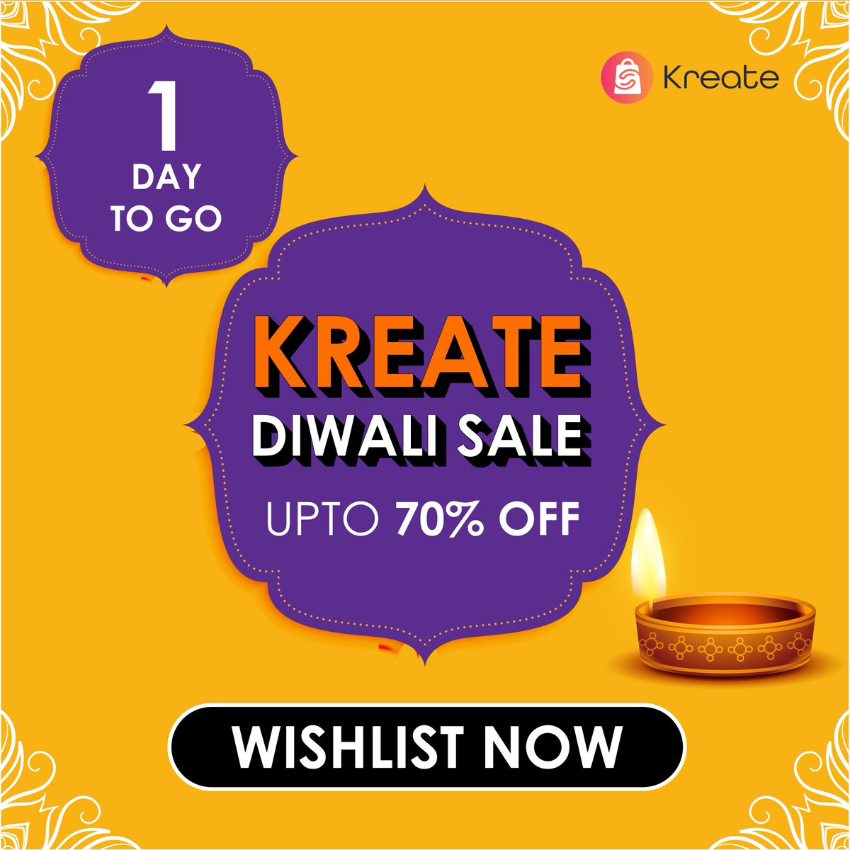 Final countdown folks! Just 1 day to go!
Grab the best deals with up to 70% OFF! 

Wishlist your favourites now 👇
buff.ly/3HrtKAi  

#Diwali2022 #diwalisale #festiveseason #Trending