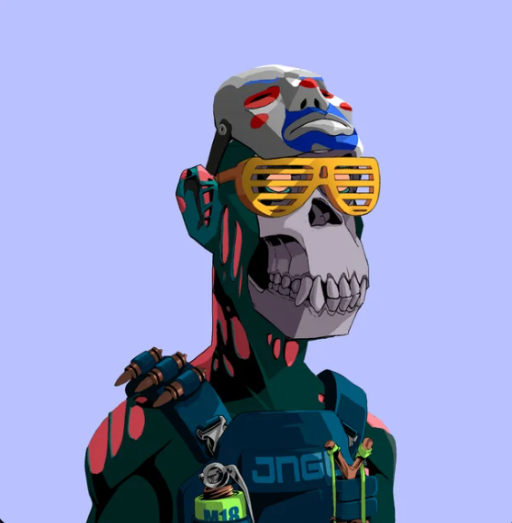 stefanostrades's tweet photo. Just grabbed another @Primatesnft 
So bullish on them 
Also this one looks so clean !!!
If this tweet gets five hundred retweets i am buying one more 
#primates #JNGL https://t.co/6kzTUQlYvC